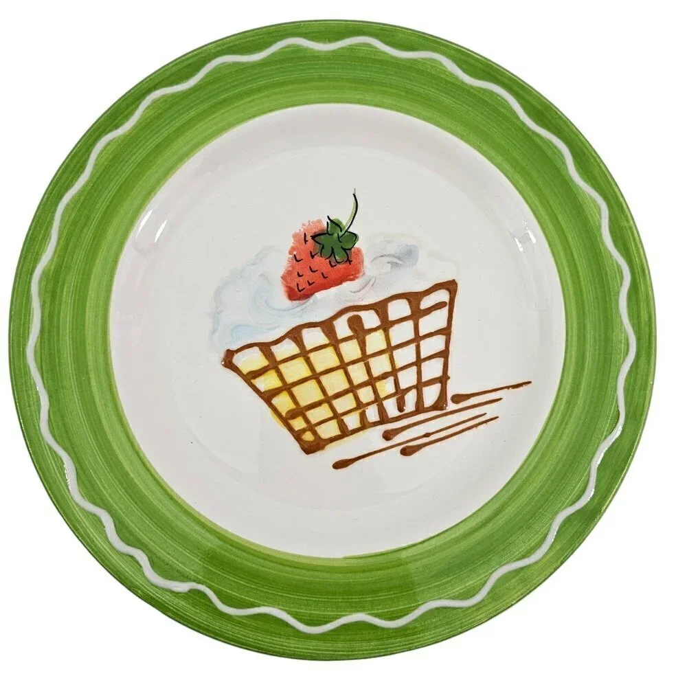 Sonoma Home Goods Strawberry Luncheon Dessert Plates Made in Italy – Set of 3